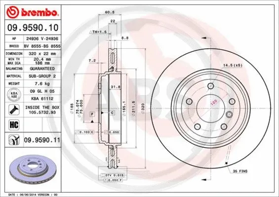 Brake Disc (09.9590.11)