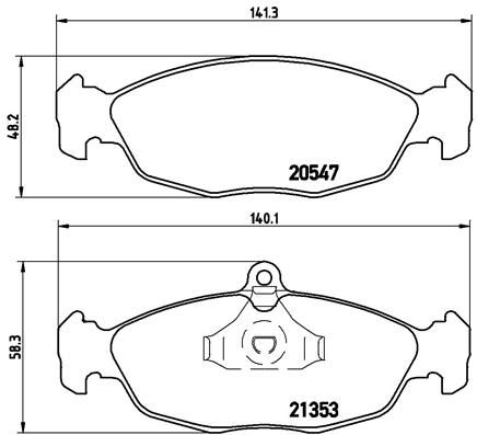 Brake Pad Set, disc brake (P59011)