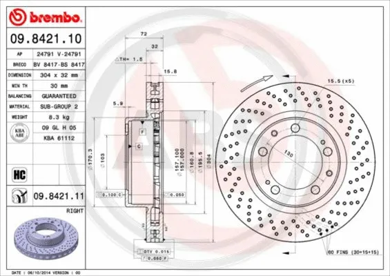 Brake Disc (09.8421.11)