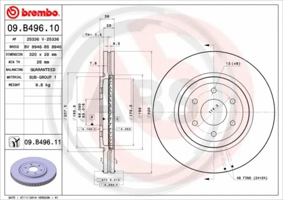 Brake Disc (09.B496.11)