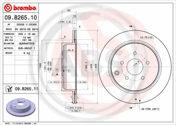 Brake Disc (09.B265.11)