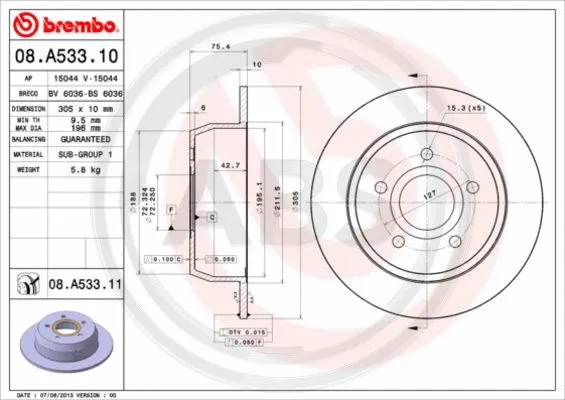 Brake Disc (08.A533.11)