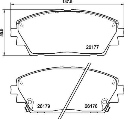 Brake Pad Set, disc brake (P 49 065)