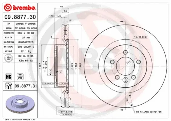 Brake Disc (09.8877.31)