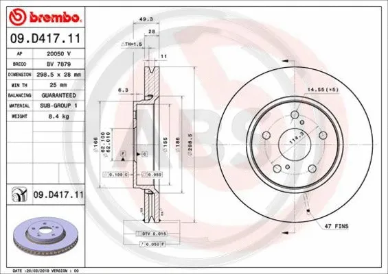 Brake Disc (09.D417.11)