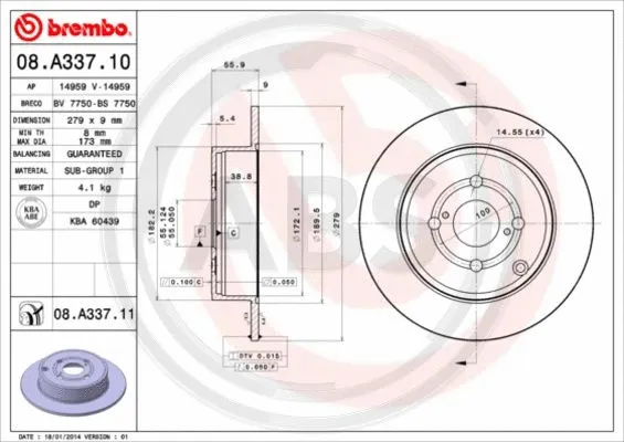 Brake Disc (08.A337.11)