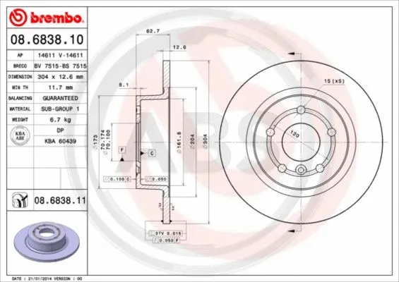 Brake Disc (08.6838.11)