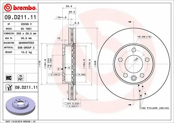 Brake Disc (09.D211.11)