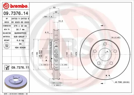 Brake Disc (09.7376.11)