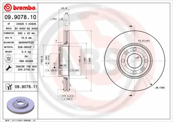 Brake Disc (09.9078.11)