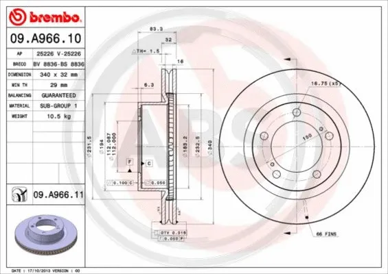 Brake Disc (09.A966.11)