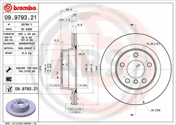 Brake Disc (09.9793.21)