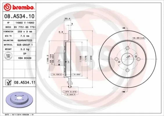 Brake Disc (08.A534.11)