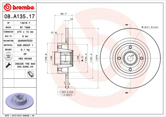 Brake Disc (08.A135.10)