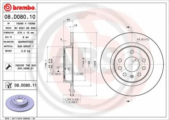 Brake Disc (08.D080.11)