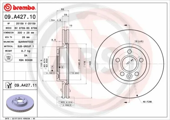 Brake Disc (09.A427.11)