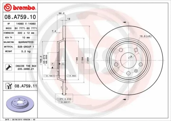 Brake Disc (08.A759.11)