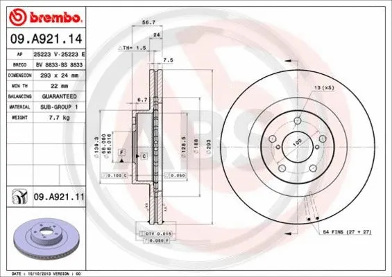 Brake Disc (09.A921.11)
