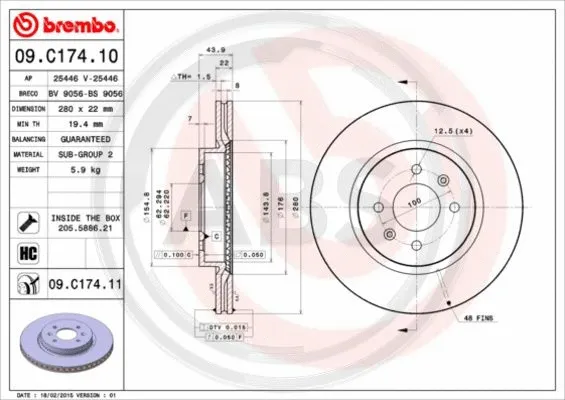 Brake Disc (09.C174.11)