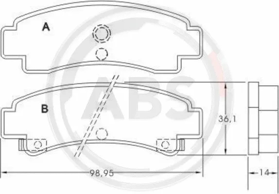 Brake Pad Set, disc brake (36704)