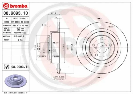 Brake Disc (08.9093.11)
