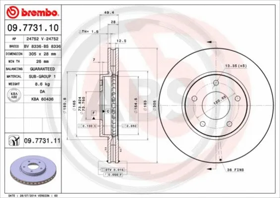 Brake Disc (09.7731.11)