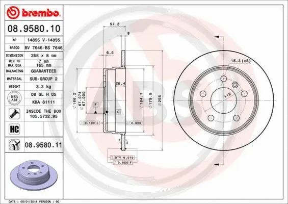 Brake Disc (08.9580.11)