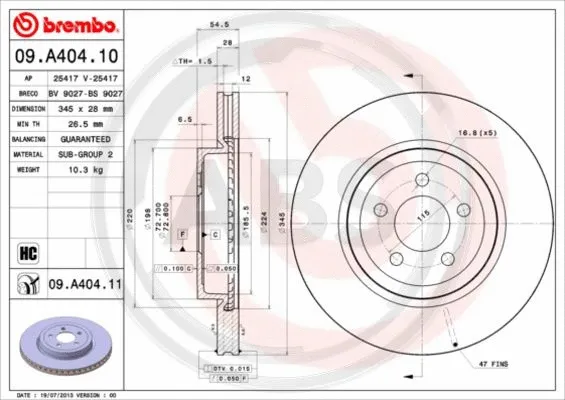 Brake Disc (09.A404.11)
