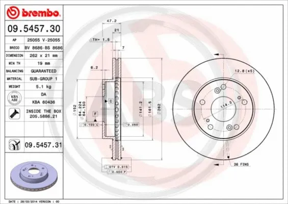 Brake Disc (09.5457.31)