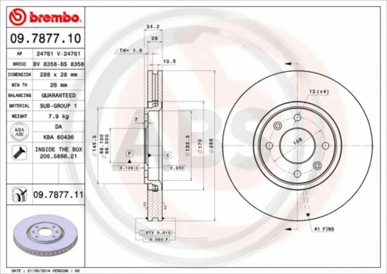 Brake Disc (09.7877.11)