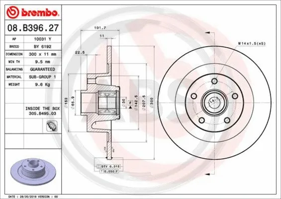 Brake Disc (08.B396.27)