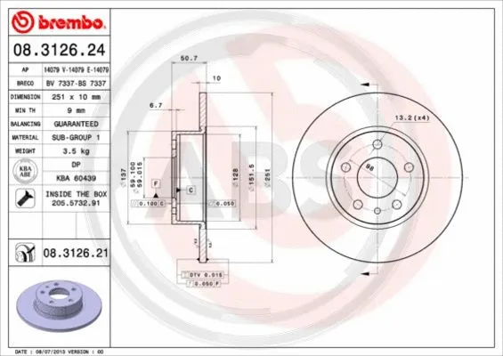 Brake Disc (08.3126.21)