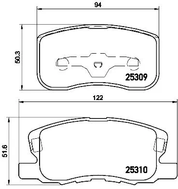 Brake Pad Set, disc brake (P54046)