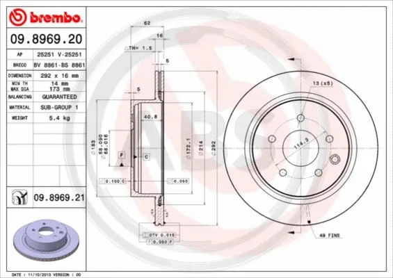 Brake Disc (09.8969.21)