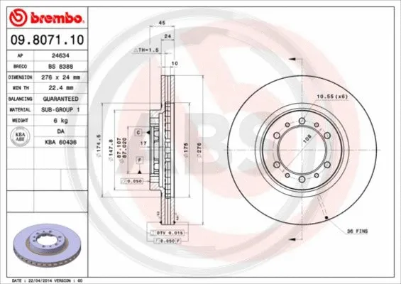 Brake Disc (09.8071.11)