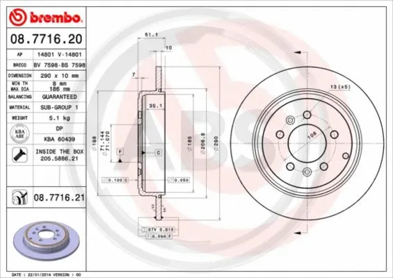Brake Disc (08.7716.21)
