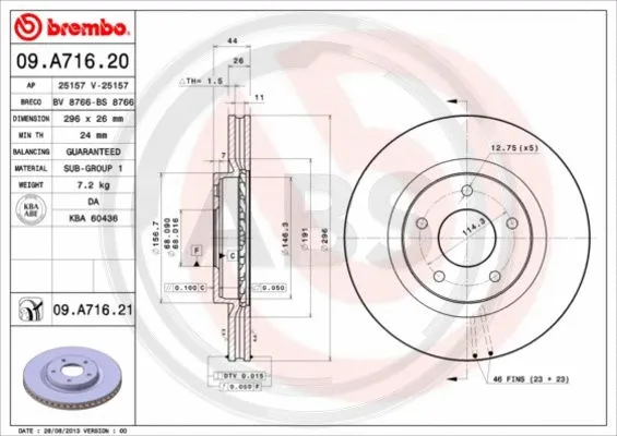 Brake Disc (09.A716.21)