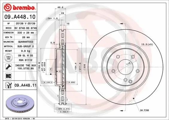 Brake Disc (09.A448.11)