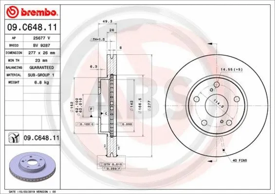 Brake Disc (09.C648.11)