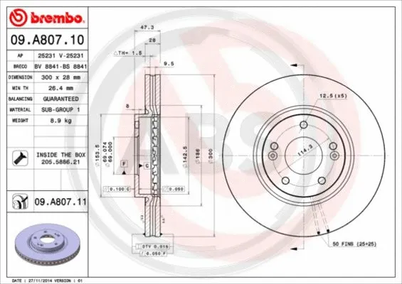 Brake Disc (09.A807.11)