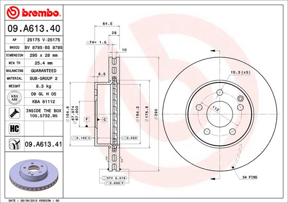 Brake Disc (09.A613.41)