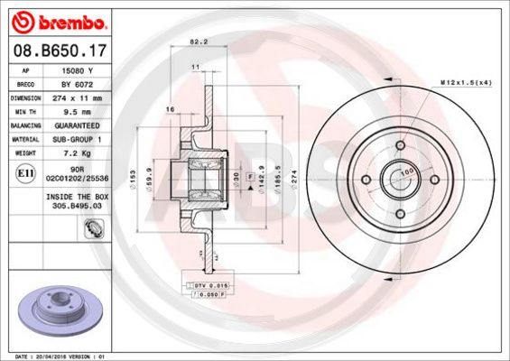 Brake Disc (08.B650.17)