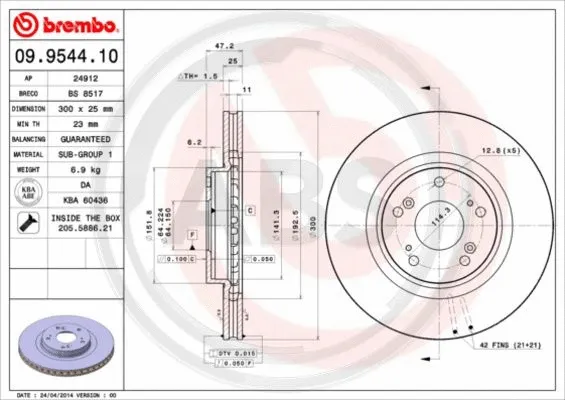 Brake Disc (09.9544.11)