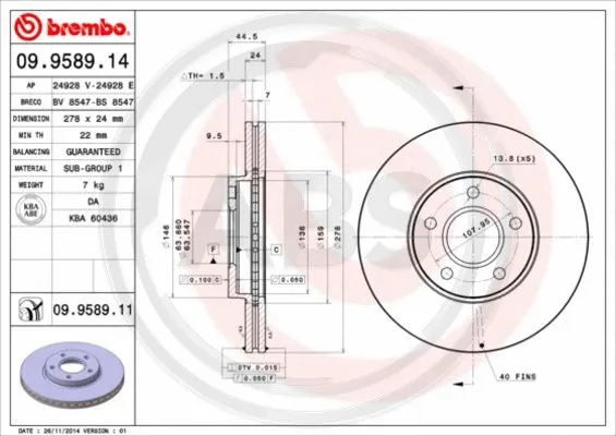 Brake Disc (09.9589.11)