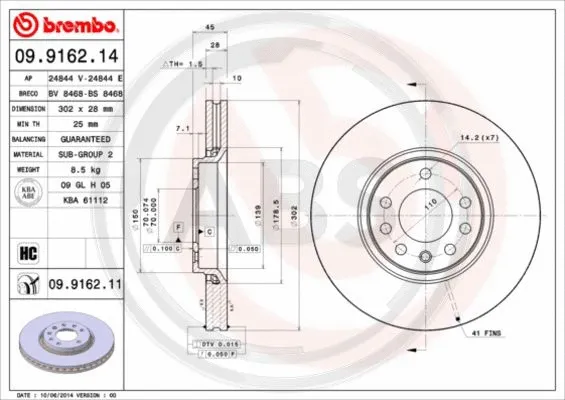 Brake Disc (09.9162.11)