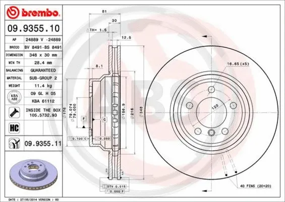 Brake Disc (09.9355.11)
