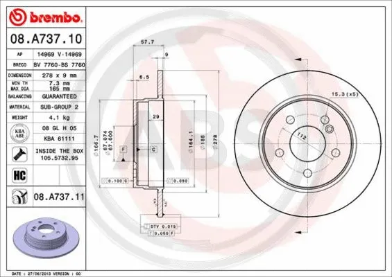 Brake Disc (08.A737.11)