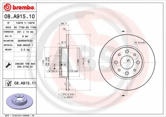 Brake Disc (08.A915.11)