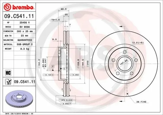 Brake Disc (09.C541.11)
