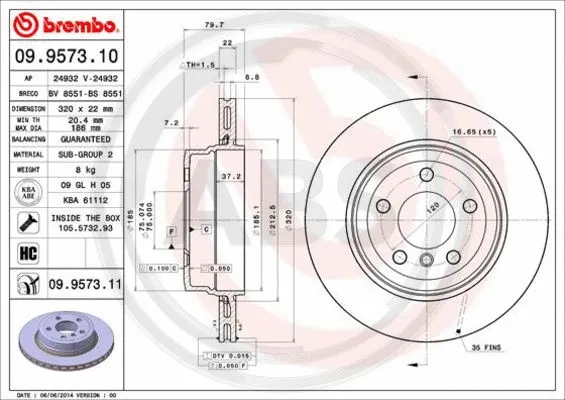 Brake Disc (09.9573.11)